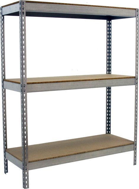 PROREGAL Schwerlastregal Wood Beast mit 3 Ebenen, H x B x T: 150 x 150 x 60 cm, Fachlast 600 kg, pulverbeschichtet, Metall - Bild 1