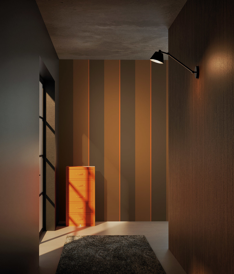 KEK Amsterdam Mural Wallpaper Bold Stripes 1 Uyterlinde in Multicolour, Non-Woven, Modern Abstract Design - Bild 1