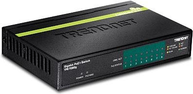 TRENDnet TPE-TG82G Gigabit PoE+ Switch mit 8 Ports, Schwarz - Bild 1