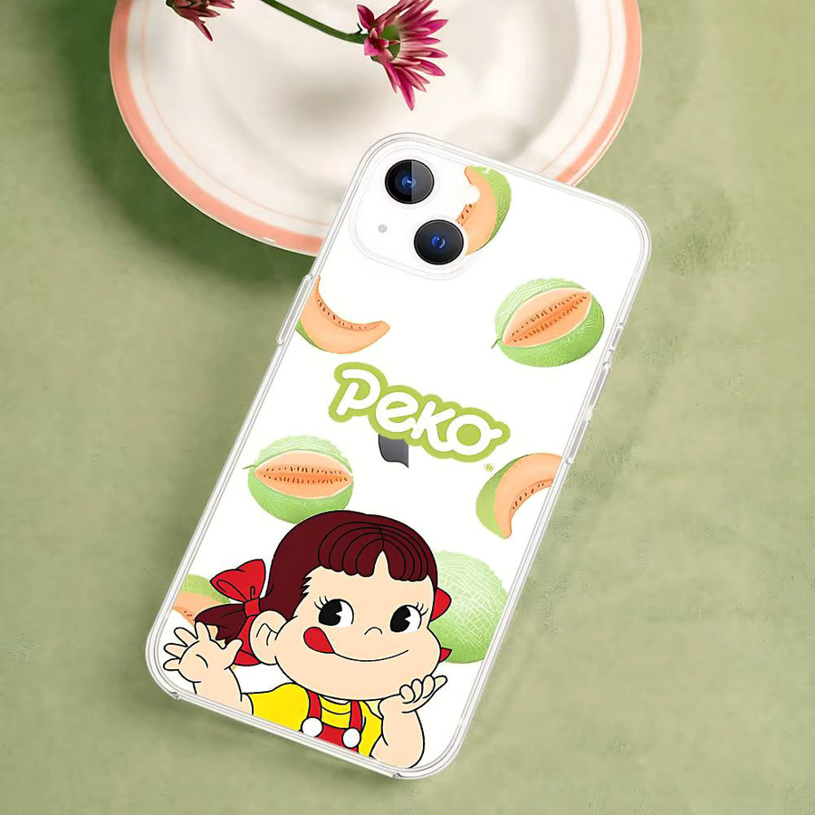 Mesuca Transparente Stoßfeste Silikonhülle für iPhone Modelle, P-Peko F-Fujiya Design - Bild 2