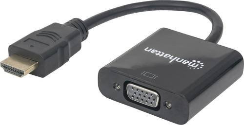 Manhattan 151467 HDMI auf VGA Adapter Schwarz 0,26 m - Bild 1