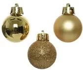 DECORIS Christbaumschmuck Kugel Gold, Durchmesser: 3 cm - Bild 1