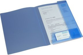 Eichner PP-Mappe A4 mit Klappen in Blau-Transparent - Bild 1