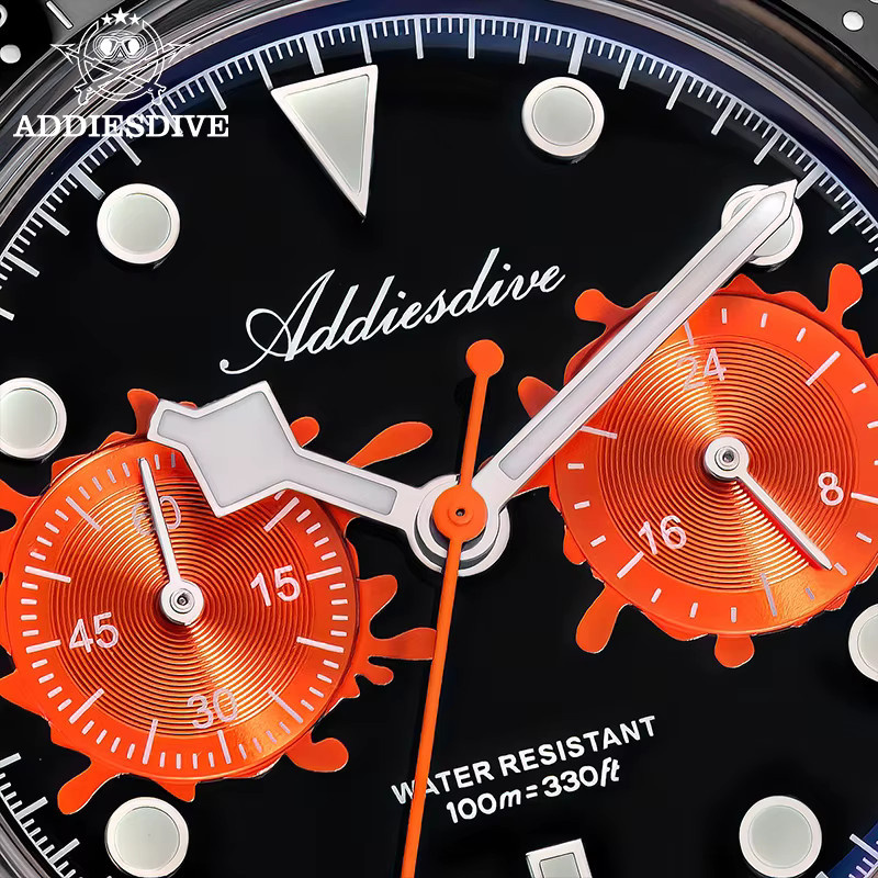ADDIESDIVE Chronograph, Quarz, Keramik-Lünette, Edelstahl, Herren - Bild 2