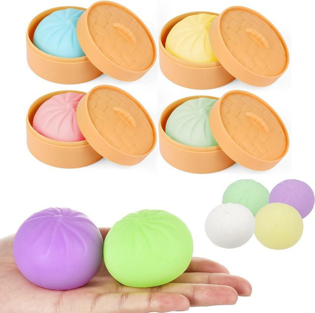 GSF Sensorisches Squishy Spielzeug Knödel und Brötchen in Bunt und Weiß zur Stressbewältigung - Bild 1