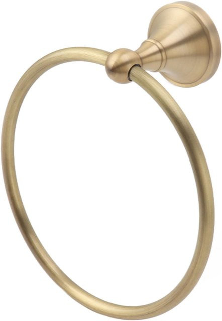 Runder Badhandtuchring aus Kupfer in Beige und Gold zur Wandmontage für dein Badezimmer - Bild 1