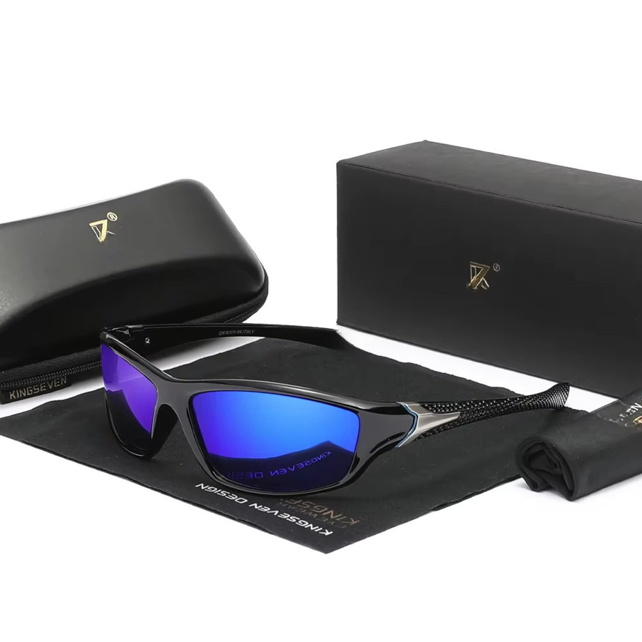 Kingseven Sonnenbrille, Vollrand, Tr90, polarisiert, Schwarz, Herren - Bild 3