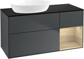 V&B Waschtischunterschrank Finion in Schwarz lackiert, Breite: 120 cm, Tiefe: 50,1 cm, Höhe: 50,1 cm - Bild 1