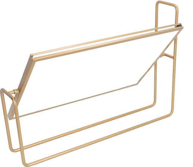 Koogeelife Schwebender Bilderrahmen in Gold, Vintage Design, Multifunktional mit 360 Grad Drehung, Tischaufsteller aus Metall und PET - Bild 1