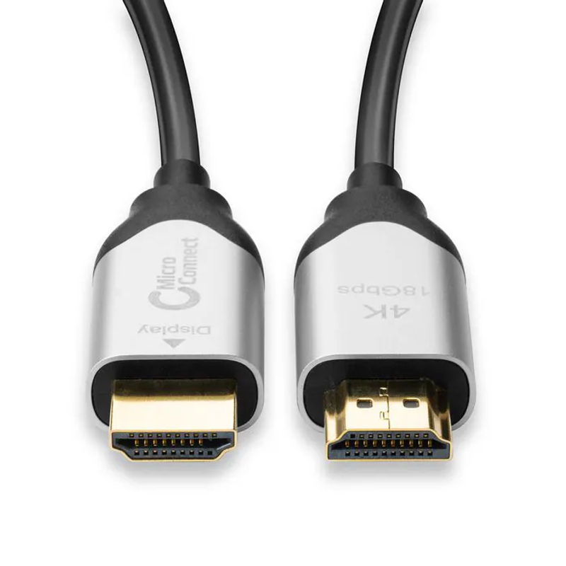 MicroConnect Premium HDMI-Kabel mit Ethernet, Hybrid Active Optical Cable (HAOC) aus Kupfer und Kohlefaser, Schwarz, Länge: 50,0 m, unterstützt 4K 60 Hz und Dolby TrueHD - Bild 3