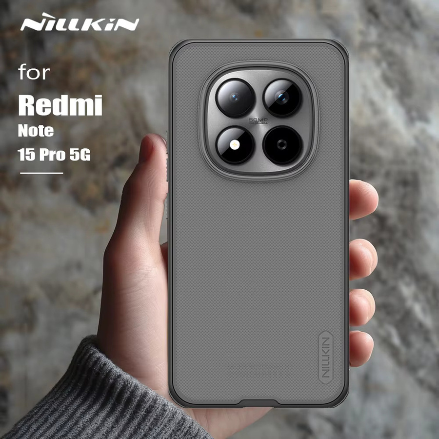 Nillkin Super Frosted Shield Pro Schutzhülle für Xiaomi Redmi Note 15 Pro 5G aus TPU und PC in Schwarz und Transparent - Bild 2