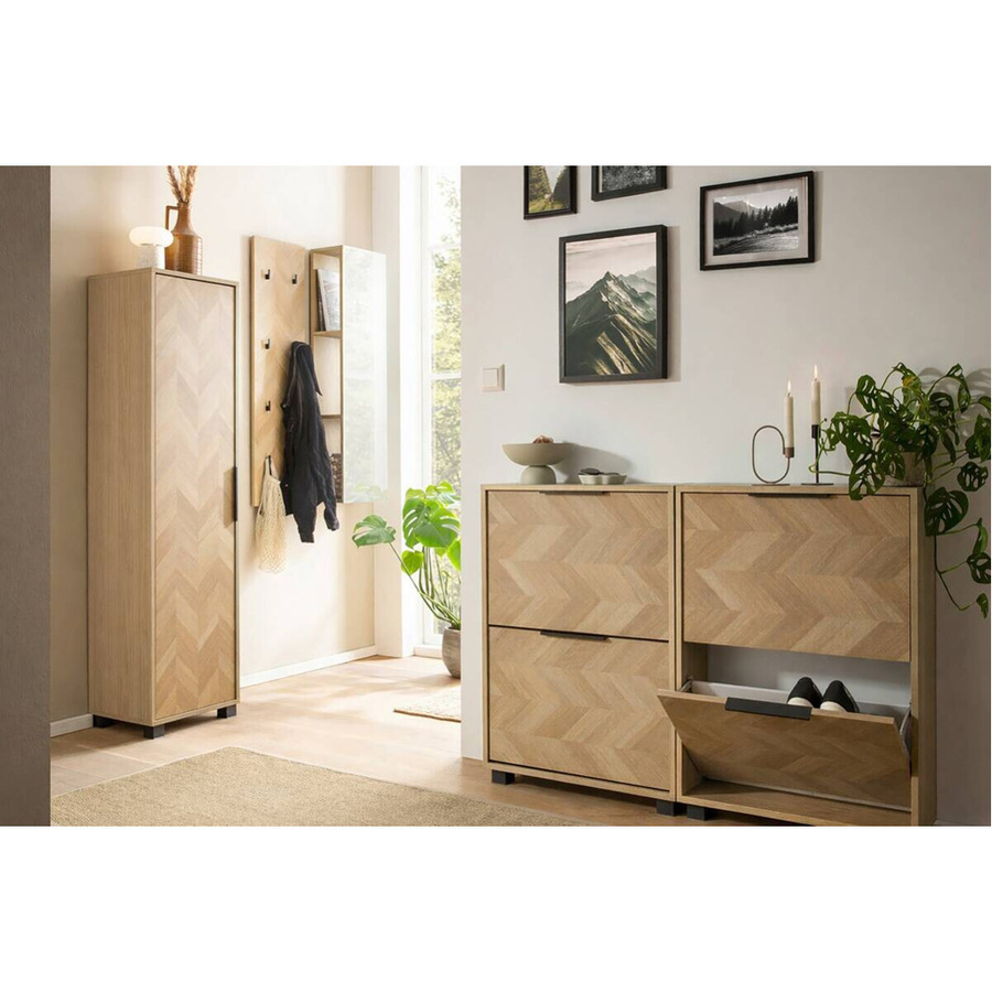 Schildmeyer Schuhkipper Piazza 2er Eiche Nachbildung B/H/T: 59,8 x 85,7 x 19,55 cm - Bild 2