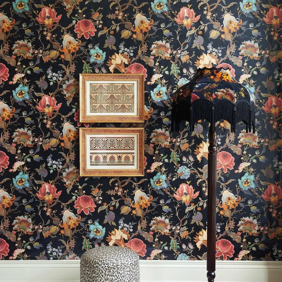 House of Hackney Wandtattoo Artemis Mural in Schwarz und Multicolour mit floralem Botanical Design - Bild 1