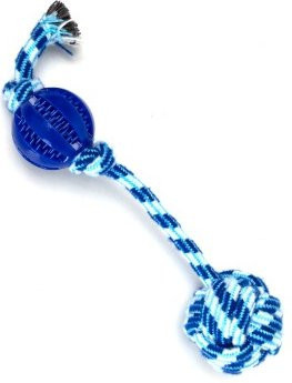 nobleza Hundespielzeug, Zerrseil mit Kauball, blau - Bild 1