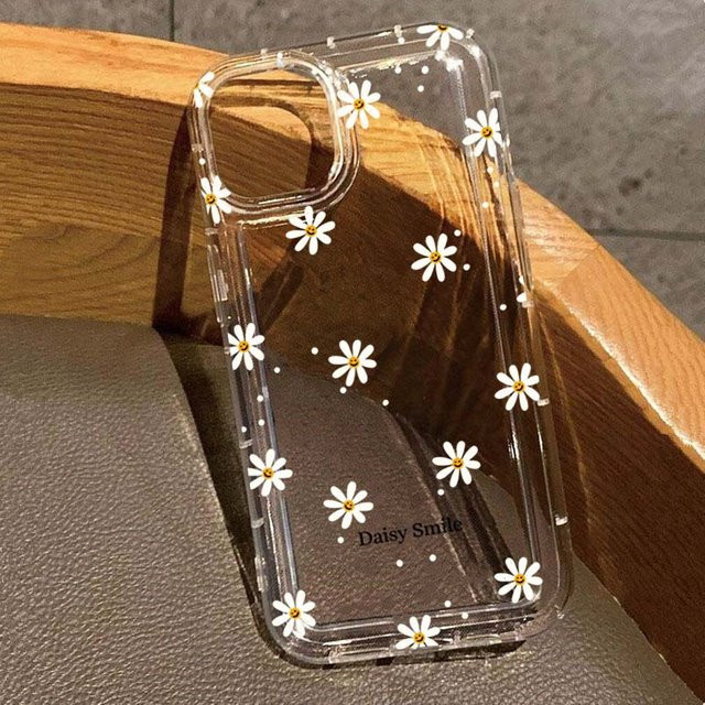 Transparente Samsung Handyhülle mit Blumenmuster für Galaxy S25 Ultra, S24, S23, S22, S21, FE, A55, A35, A15, A34, A54, A33, A53, A52 - Bild 1