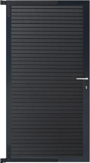 GartenLand Steckzauntor Shadowline aus WPC und Aluminium in Schwarz und Anthrazit, B/H: 90 x 175 cm - Bild 1