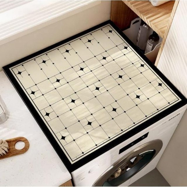 Bestbags Staubdichte Kieselgur-Unterlage für Waschmaschine und Kühlschrank, Beige, B/T: 50 x 50 cm - Bild 1