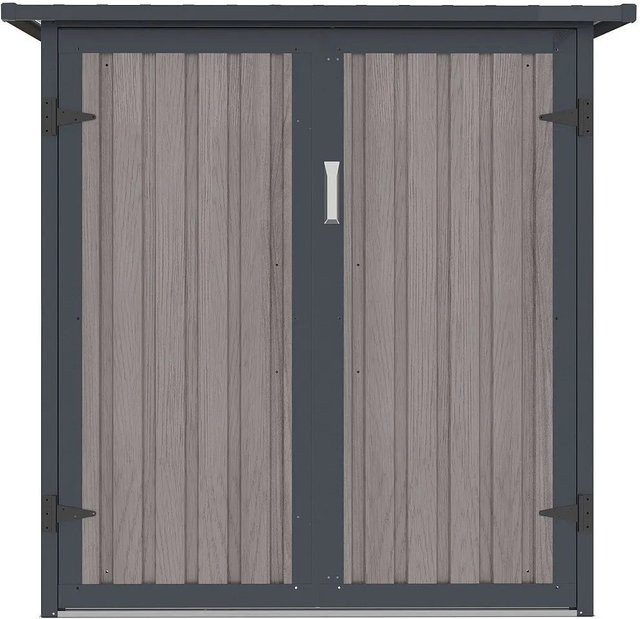 Vente-unique Fahrradbox Niki aus verzinktem Stahl in Anthrazitgrau, Breite: 128 cm - Bild 1