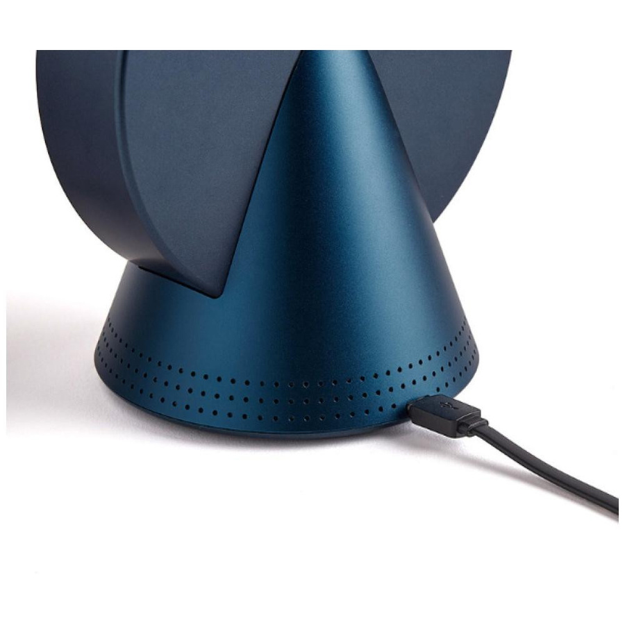 Lexon Conic Clock Tischwecker in Blau mit geometrischem Design - Bild 4