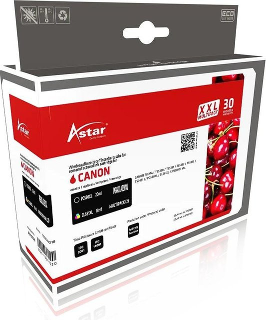 ASTAR Tintenpatronen Set für Canon TS5350 Value Pack mit PG560XL und CL561XL in Schwarz und Multicolor - Bild 1