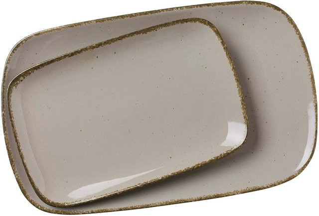 Ritzenhoff & Breker Servierplatten-Set Casa aus Keramik in Beige, rechteckig - Bild 1