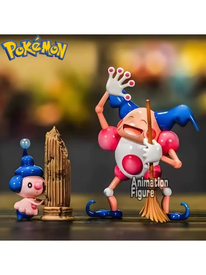 Bandai Pokemon Anime Figur Mr Mime aus PVC als Sammlerstück und Desktop-Ornament, Höhe: 5 cm bis 9 cm - Bild 4