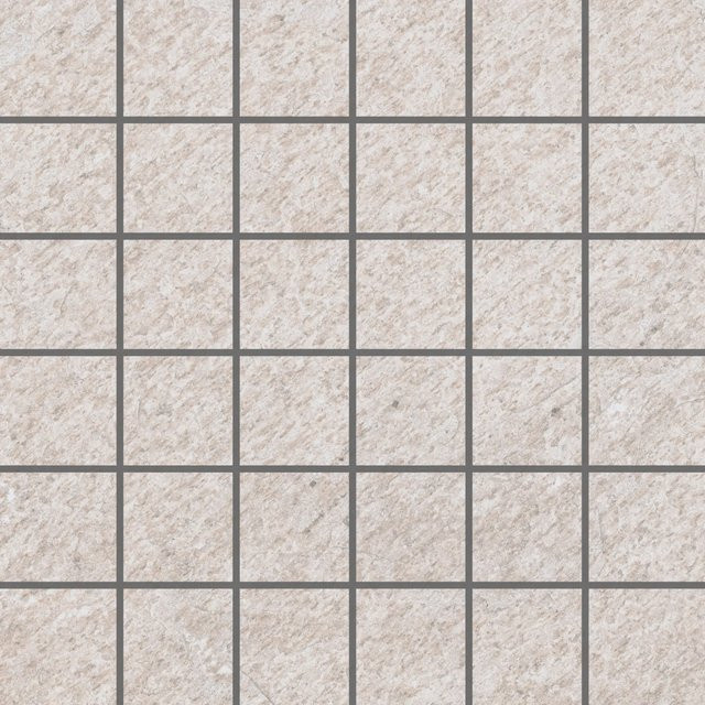 Vitra Mosaikfliese Olympus Feinsteinzeug in Weiß und Beige mit Steinoptik, B/B: 30 x 30 cm - Bild 1