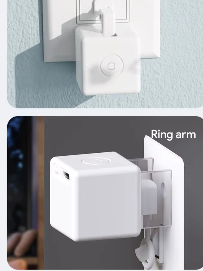 RSH Bluetooth Smart Button Pusher und Fernbedienungsroboter zur Sprachsteuerung mit Tuya, Alexa und Google für Kaffeemaschinen, PC und Lampen in Weiß oder Beige - Bild 7
