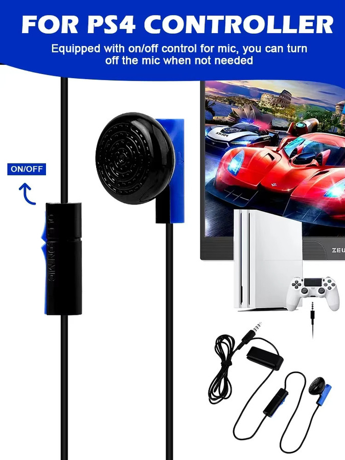 Hayoumon Gaming-Headset mit Mikrofon Mono-Chat-Ohrhörer für PlayStation 4 Controller - Bild 7