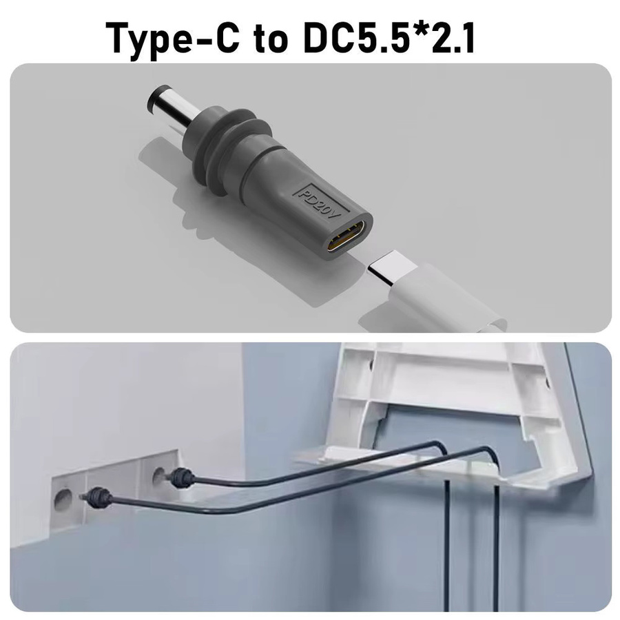 SZKOSTON USB-C zu DC Adapter für Starlink Mini, Wasserdichtes Ladekabel mit PD-Protokoll 100 W (20 V/5 A), Schwarz - Bild 2
