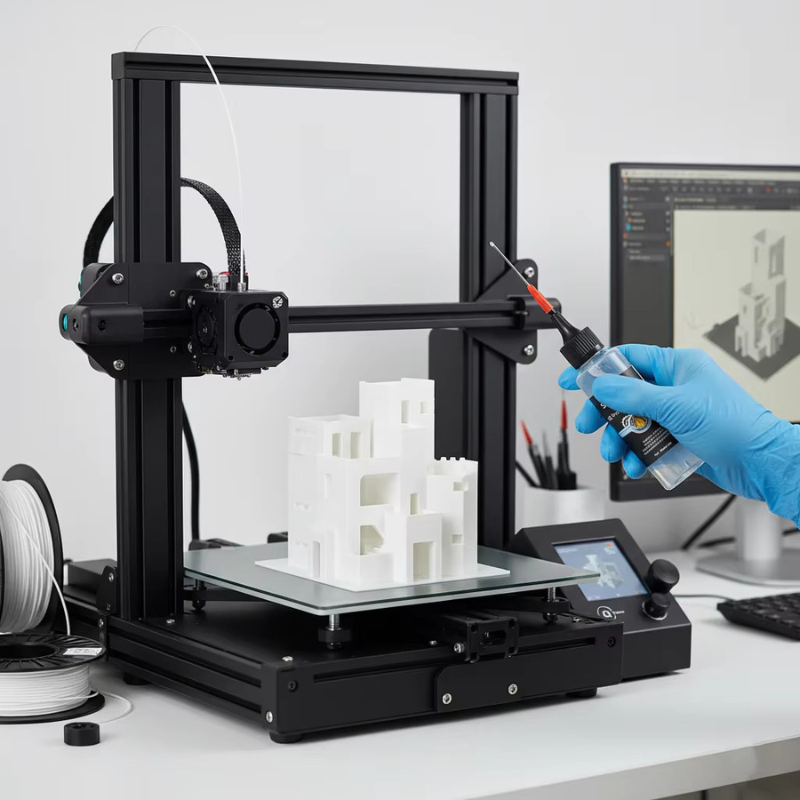 Universelles Schmieröl für 3D-Drucker-Bewegungssysteme zur Geräuschreduzierung und Vibrationsdämpfung, transparent - Bild 3