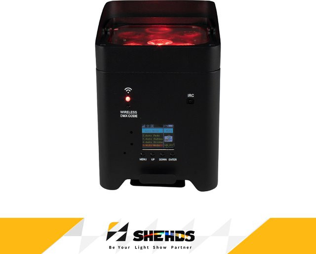SHEHDS LED Par 6in1 Scheinwerfer mit Drahtloser Fernbedienung, Wifi APP Smart Steuerung, RGBAW + UV, Schwarz - Bild 1