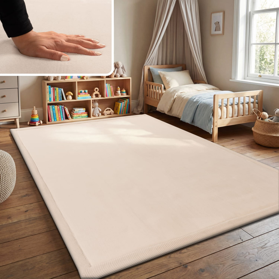 Waschbarer Kinderteppich Atami in Creme, B/B: 140 x 200 cm - Bild 2