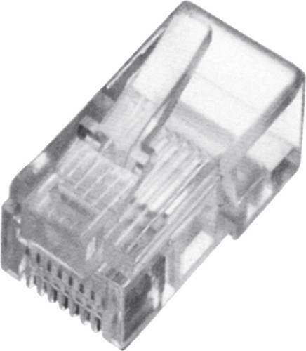Digitus DN-MO-8-8-SR CAT.5e Modularstecker für Rundkabel, ungeschirmt, 8P8C, transparent, 100 Stück - Bild 1