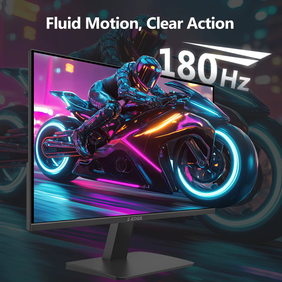 Z-EDGE Gaming-Monitor 27 Zoll, Full HD IPS-Panel, 180 Hz, 1 ms MPRT, FreeSync, HDR10, Schwarz - Bild 2