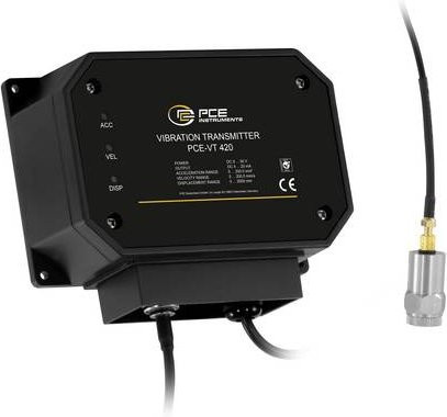 PCE Instruments Vibrationstransmitter PCE-VT 420 in Schwarz für RMS, Peak-Peak, Peak, Beschleunigung, Geschwindigkeit und Verschiebung - Bild 1