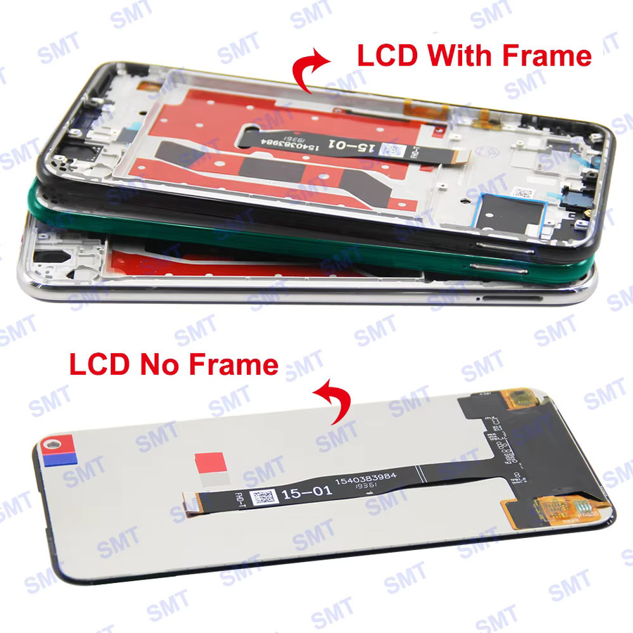 Huawei P40 Lite Super AMOLED Display mit Rahmen und Digitizer Ersatz LCD Touch Screen in Schwarz für Nova 6SE - Bild 2