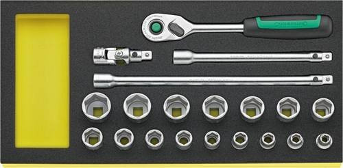 Stahlwille TCS 456/16/4 MF QR Steckschlüsselsatz 3/8 Zoll in Gelb und Silber - Bild 1