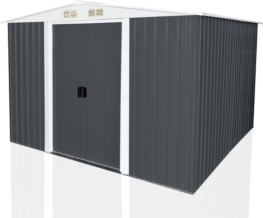 Geräteschuppen SAFE XXL von Aileenstore aus Metall mit Doppelschiebetür und Belüftung