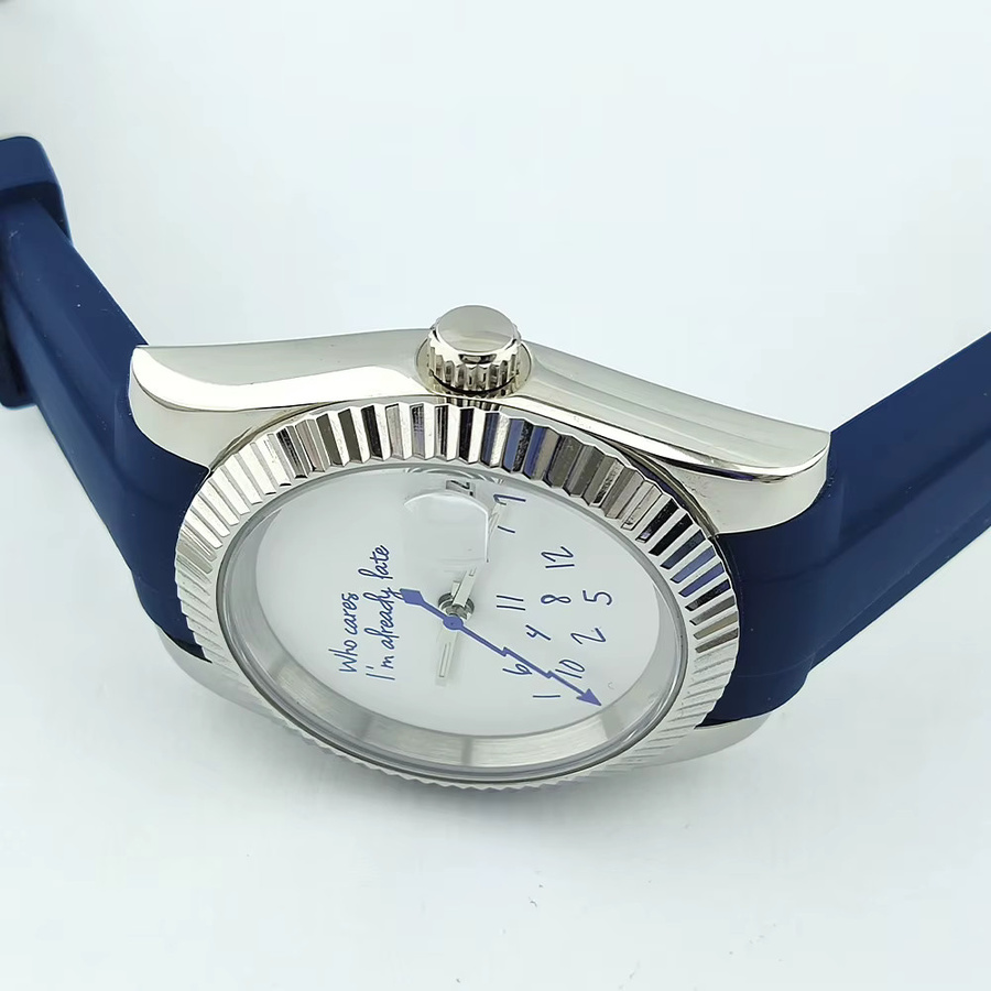 OUMASHI Armbanduhr Automatik, Edelstahl, Blau, Saphirglas, 39 mm, Herren - Bild 5
