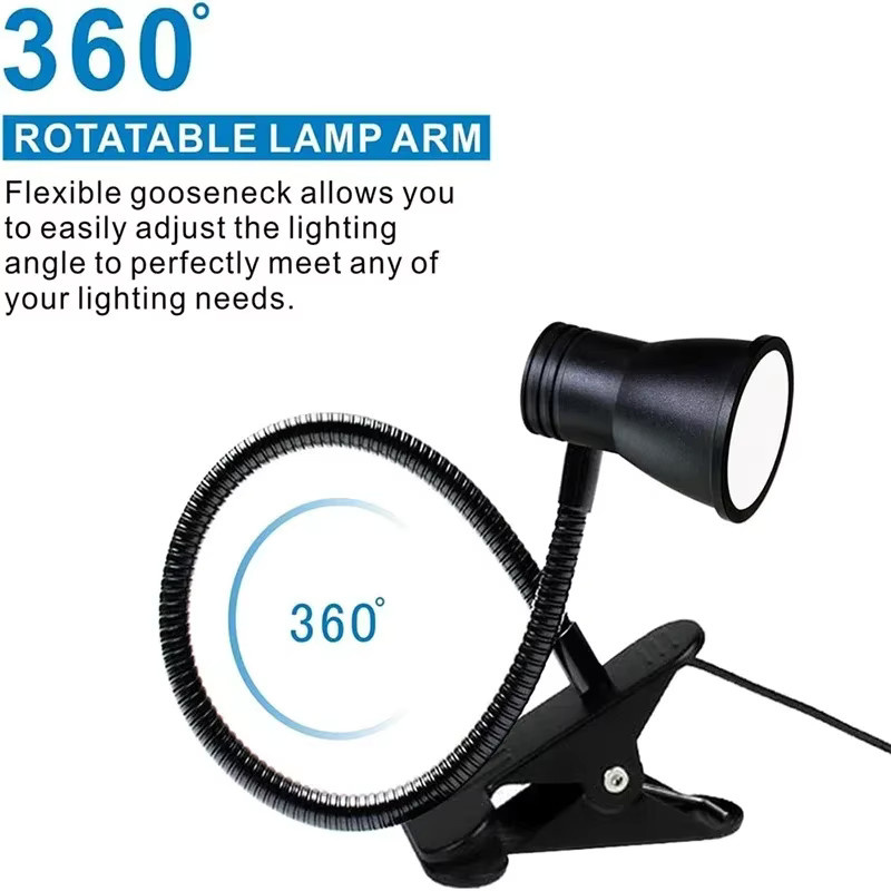 Lyfs Clip-On LED-Schreibtischlampe in Schwarz mit stufenlosem Dimmer, Timer und USB-Anschluss für Home-Office und zum Lesen - Bild 3