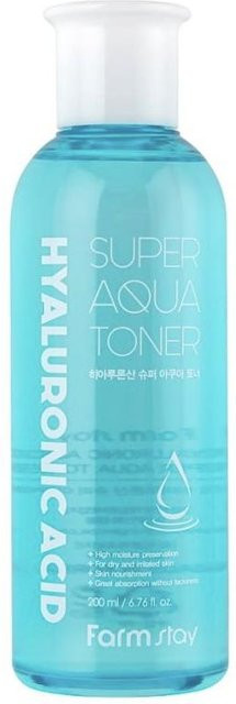 FARM STAY Super Aqua Toner mit Hyaluronsäure, 200 ml, Unisex - Bild 1