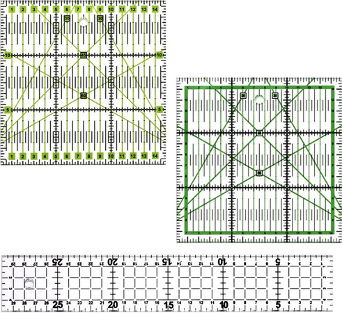 XIEHAIGE Patchwork Lineal aus transparentem Kunststoff mit Anti-Skid Funktion zum Schneiden und Nähen von Kleidung