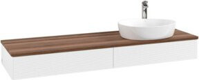 V&B Waschtischunterschrank Antao mit Frontstruktur und Beleuchtung in Weiß, B/T: 160 x 50 cm - Bild 1