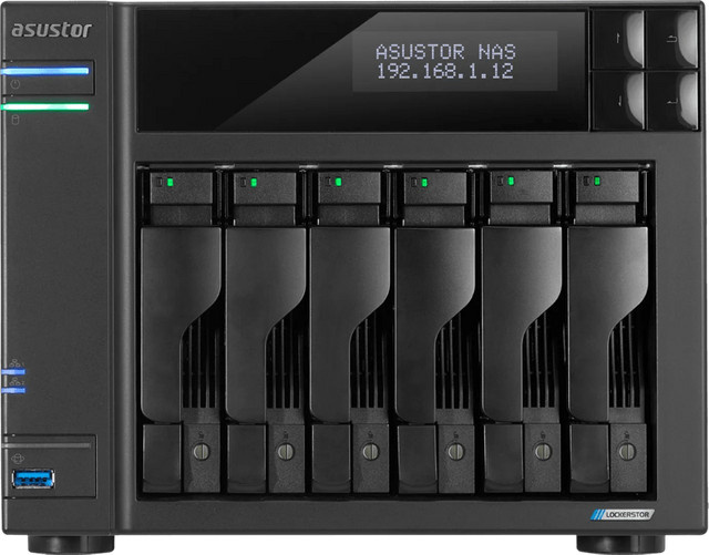 Asustor LOCKERSTOR 6 Gen2 AS6706T NAS-System mit 6 Bays in Schwarz - Bild 1