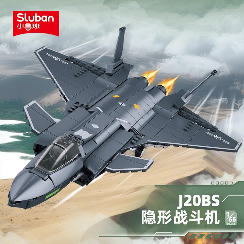 Sluban J20 Stealth-Kampfflugzeug Konstruktionsset 346 Teile - Bild 2