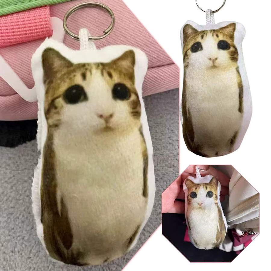 Meowl OMG Katzen-Plüsch-Schlüsselanhänger, mit Sound, Quetschspielzeug - Bild 3