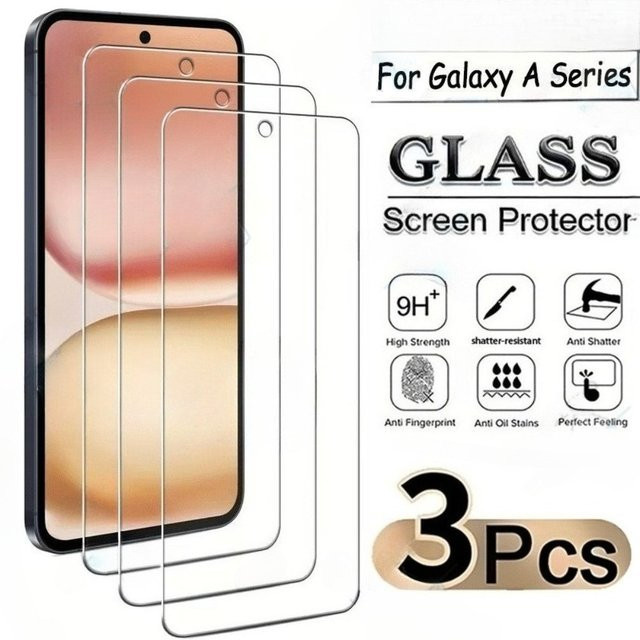 3er-Pack Ultra-klares gehärtetes Glas als kratzfester Displayschutz für Samsung Galaxy A57 A56 A55 A37 A36 A35 A27 A26 A25 A17 A16 A15 in Transparent - Bild 1