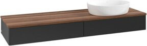 V&B Waschtischunterschrank Antao ohne Frontstruktur mit Beleuchtung, B/T: 160 x 50 cm, Farben: Weiß und Blau lackiert - Bild 1
