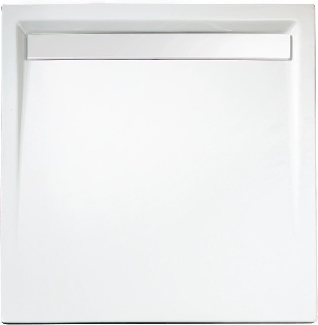 Schulte Duschwannen-Set Extraflach Quadrat aus Acryl in Alpinweiß B/B: 90 x 90 cm - Bild 1